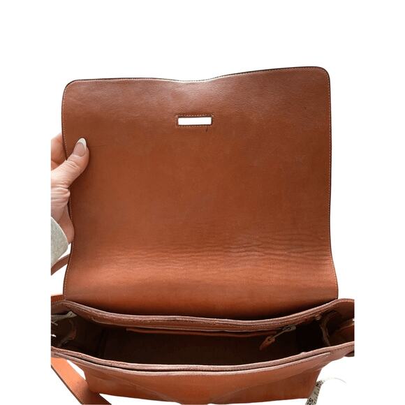 Women's Genuine Leather with Suede Upper Front Belt Buckle Crossbody - Picture 9 of 9